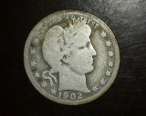 1902 O Barber Quarter