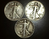 1934 p+d+s Walking Liberty Halves