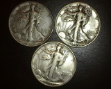 1945 p+d+s Walking Liberty Halves