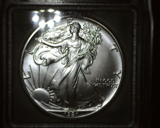 1991 1 oz. American Silver Eagle MS 69 ICG