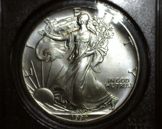 1992 1 oz. American Silver Eagle MS 69 PCGS