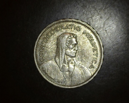 1933 Silver Swiss 5 Francs