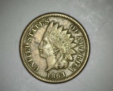 1863 Copper Nickel Indian Head Cent VF