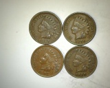 1889-1890-1899-1902 Indian Head Cents EF