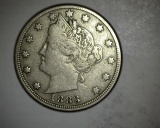 1883 NC Liberty Head V Nickel VF