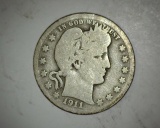 1911 D Barber Quarter