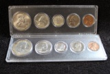 1961 P+D Mint Sets BU In Whitman Holders