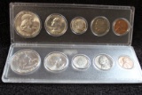 1963 P+D Mint Sets BU In Whitman Holders