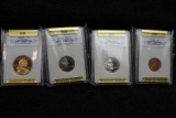 2005 S Sacagawea Dollar-Bison & Ocean View Jefferson Nickels-Lincoln Cent PR70CAM SGS