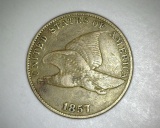 1857 Flying Eagle Cent EF