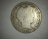 1905 S Barber Half Dollar
