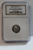 2004 S Silver Roosevelt Dime PF 69 Ultra Cameo NGC