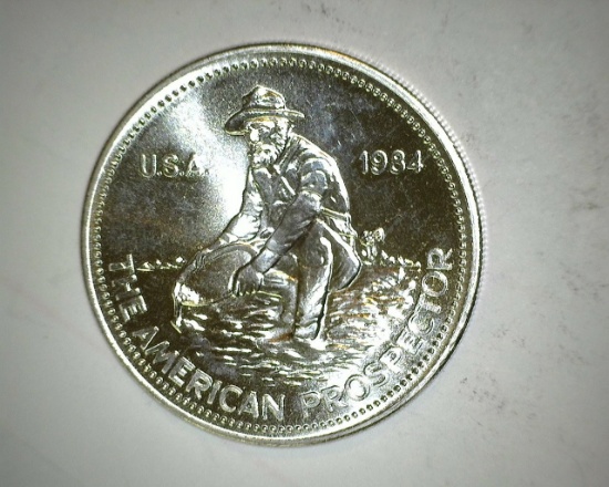 1984 The American Prospector 1 oz. Silver Round Engelhard