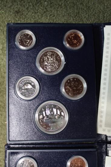 1984-1985-1986 Canada Specimen Sets Royal Canadian Mint OGP