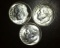 1950 P-D-S Lot of 3 Brilliant Uncirculated Roosevelt Silver Dimes!