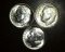 1954 P-D-S Lot of 3 Brilliant Uncirculated Roosevelt Silver Dimes!