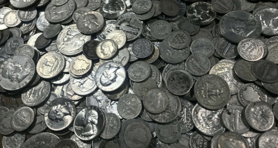 $50 Face 90% Silver Mixed Coin Lot Halves-Quarters-Dimes