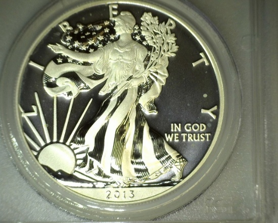 2013 W 1 oz. American Silver Eagle Enhanced Mint State MS70 PCGS -- The Perfect Coin