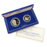 1993 2 pc James Madison - Bill of Rights Proof Silver Dollar & Silver Half BOX & COA