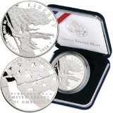 2012 Star-Spangled Banner Bicentennial Silver Dollar PROOF BOX & COA