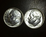 1963 P-D Lot of 2 Brilliant Uncirculated  Roosevelt Silver Dimes!