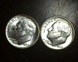 1964 P-D Lot of 2 Brilliant Uncirculated  Roosevelt Silver Dimes!