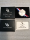 2012 Infantry Soldier Silver Dollar UNC Box & COA