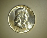 1957 D Franklin Half Dollar HIGH MS