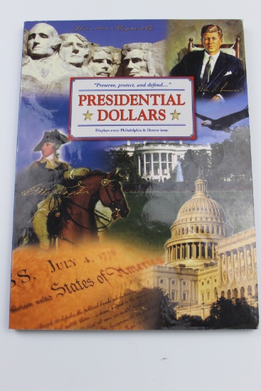 2007-2015 P+D Presidential Dollars in Display Case with Instant Facts & Presidential Pictures