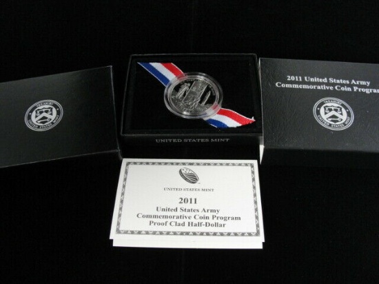 2011 United States Army Commemorative Half Dollar PROOF Box