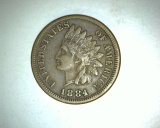 1884 Indian Head Cent VF+