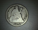 1876 CC Seated Liberty Dime