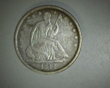 1844 O Seated Half Liberty Dollar EF