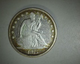 1875 Seated Half Liberty Dollar