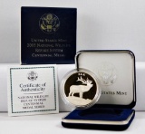 2003 National Wildlife Refuge System ELK Centennial Medal Silver Dollar BOX & COA