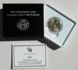 2011 United States Army Commemorative Half Dollar UNC Box & COA