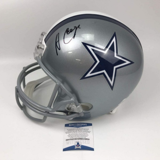 Autographed Amari Cooper Dallas Cowboys Full Size FS F/S Replica Football Helmet Beckett BAS COA