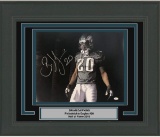 Framed Autographed/Signed Brian Dawkins Visor Philadelphia Eagles 16x20 Football Photo JSA COA
