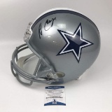 Autographed Amari Cooper Dallas Cowboys Full Size FS F/S Replica Football Helmet Beckett BAS COA