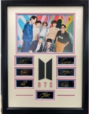 Framed BTS Bangtan Boys Laser Engraved Facsimile Autographs Map of Soul Persona Album Photo Matted