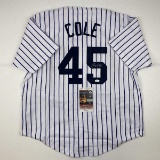 Autographed/Signed Gerrit Cole New York Pinstripe Baseball Jersey JSA COA