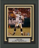 Framed Autographed/Signed Drew Brees New Orleans Saints 8x10 Football Photo GTSM COA