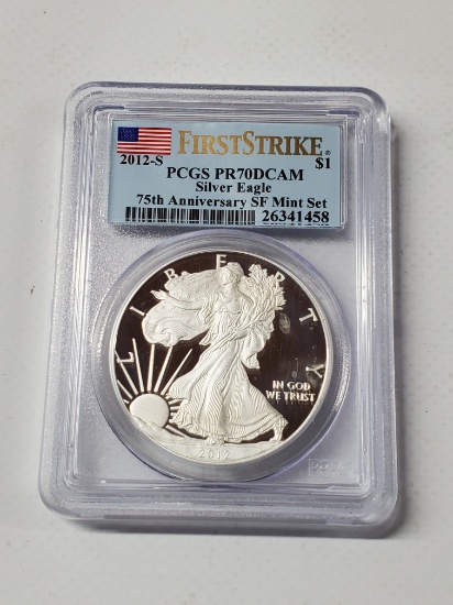 2012 S 1 oz. American Silver Eagle PR70 DCAM PCGS -- The Perfect Coin