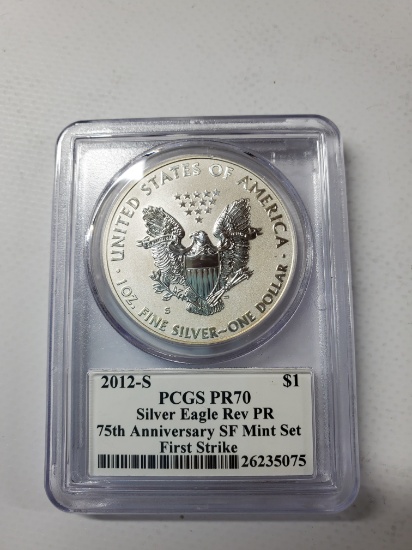 2012 S 1 oz. American Silver Eagle Reverse Proof PR70 PCGS -- The Perfect Coin