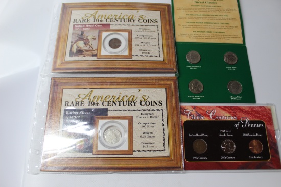 3 Century Coin Sets- 19th Century- 20th Century & Three Centuries