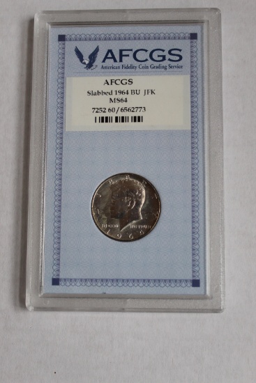 1964 Silver Kennedy Half Dollar  MS 64 AFCGS