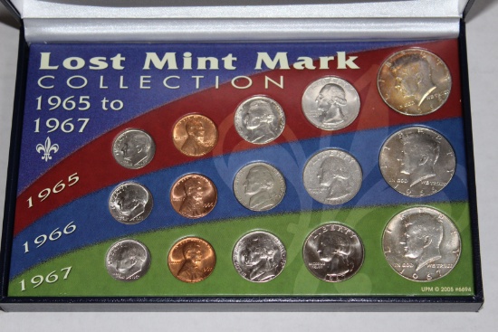 Lost Mint Mark Collection 1965-1966-1967 15 coins BU