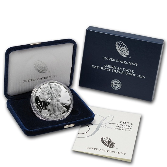 2014  W 1 oz. $1 American Silver Eagle Proof OGP
