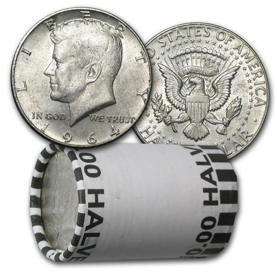 Roll 40% Silver Kennedy Halves Circulated-BU