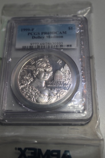 1999 P Dolley Madison Silver $1 PR69DCAM PCGS
